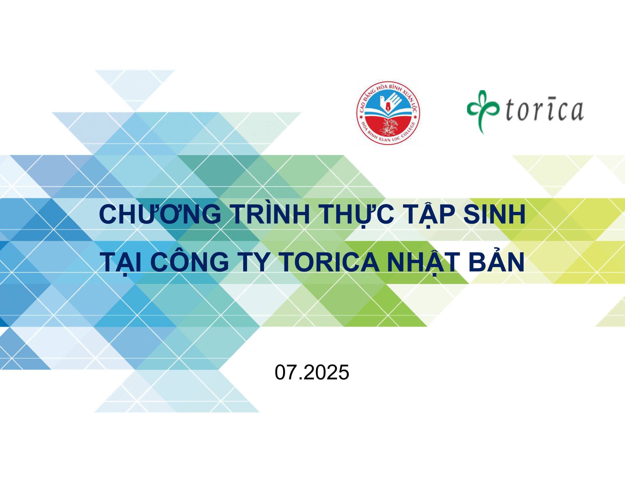 Chương trình Thực tập sinh tại Công ty Torica Nhật Bản